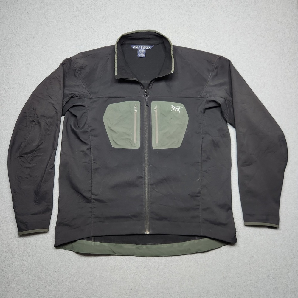 Arcteryx Jacket Mens XL Black Green‎ Epsilon AR Herren Softshell Hiking Outdoors